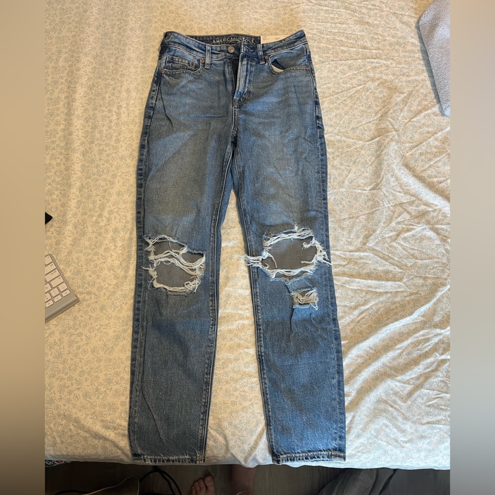 American Eagle Outfitters Blue Skinny Jeans Distressed